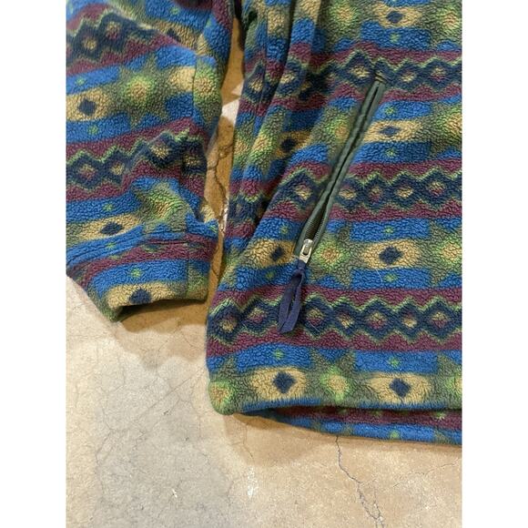 Vintage style Holiday Timberland Colorful Sherpa Fleece Size XL - Picture 2 of 6